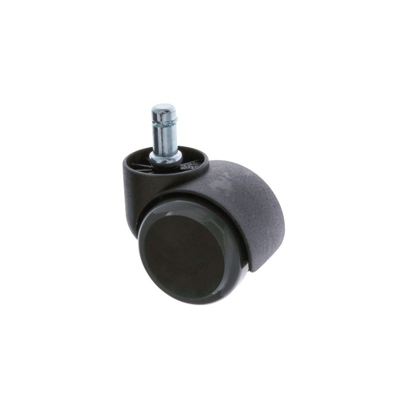 AMIG 23953  
 Rueda con espiga y anilla 1509  
 Ø50 mm  
 Nylon  
 Gris-negro
