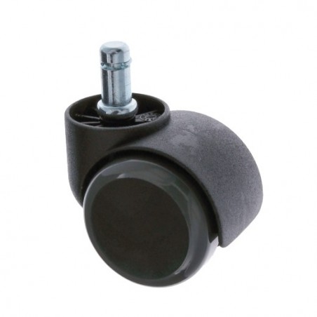 AMIG 23953  
 Rueda con espiga y anilla 1509  
 Ø50 mm  
 Nylon  
 Gris-negro
