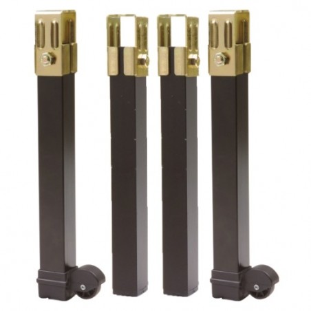 AMIG 23955  
 Pack patas somier 14-15  
 270 x 30 x 30 mm  
 Acero  
 Negro