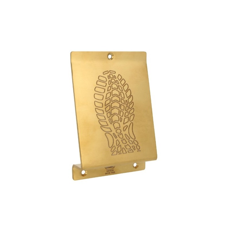 AMIG 23956  
 Pedal puerta 1  
 147 x 98 x 3 mm  
 Acero inoxidable 18/8  
 Latonado PVD