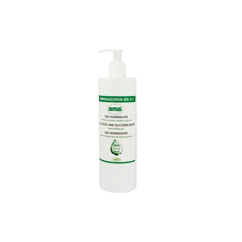 AMIG 23960  
 Gel hidroalcohólico GEL-1  
 60 ml  
 Alcohol (80%) - Glicerina  
 Incoloro
