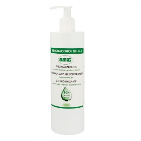 AMIG 23960  
 Gel hidroalcohólico GEL-1  
 60 ml  
 Alcohol (80%) - Glicerina  
 Incoloro