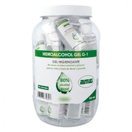 AMIG 23961  
 Gel hidroalcohólico GEL-1  
 500 ml  
 Alcohol (80%) - Glicerina  
 Incoloro