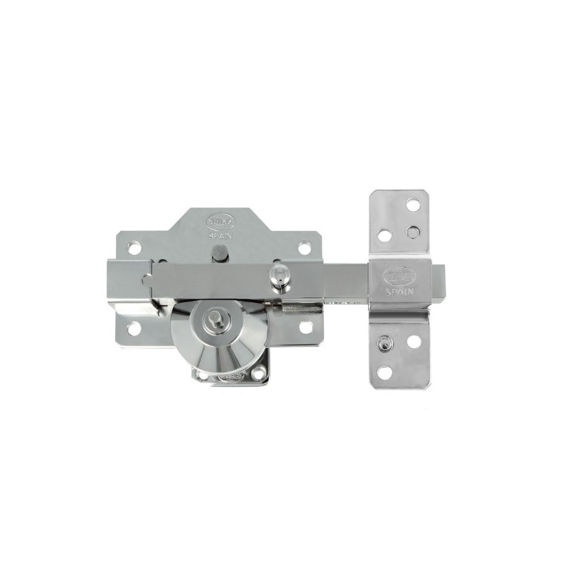 AMIG 23964  
 Cerrojo alta seguridad 8 PLUS  
 90 x 154 mm  
 Acero  
 Cromado brillo