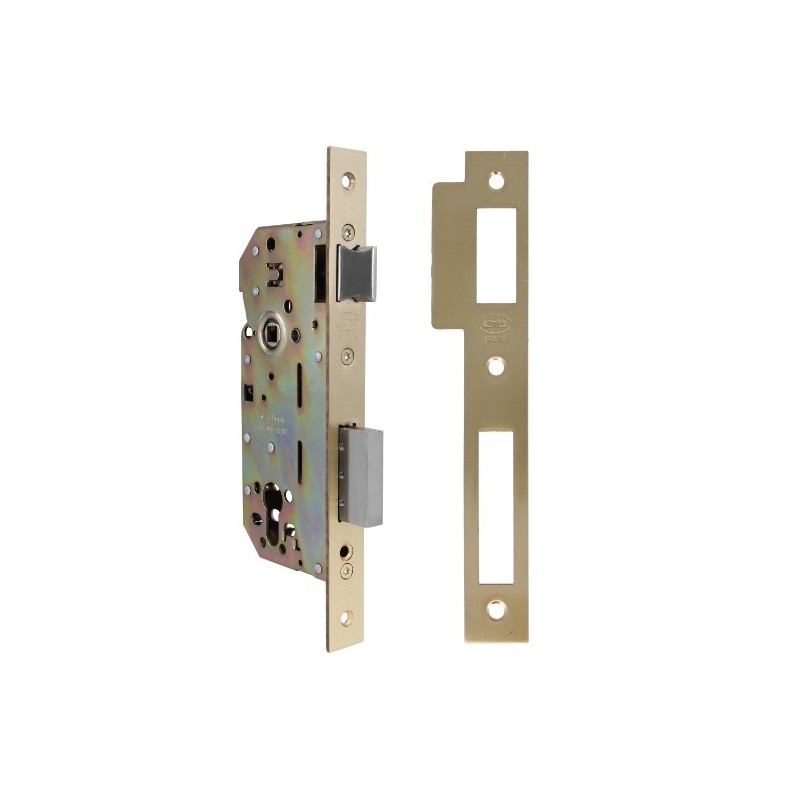 AMIG 23978  
 Cerradura 340 BASE  
 50/85  
 Acero  
 Latonado barnizado