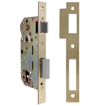 AMIG 23978  
 Cerradura 340 BASE  
 50/85  
 Acero  
 Latonado barnizado
