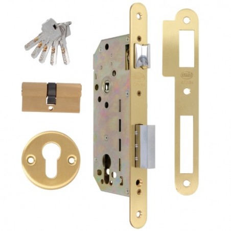 AMIG 23981  
 Cerradura 341 BASE  
 50/85  
 Acero inoxidable  
 Mate