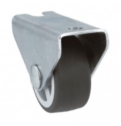 AMIG 23989  
 Rueda fija mueble 1301  
 Ø15 mm  
 Goma  
 Gris