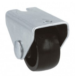 AMIG 23990  
 Rueda fija mueble 1300  
 Ø25 mm  
 Nylon  
 Negro