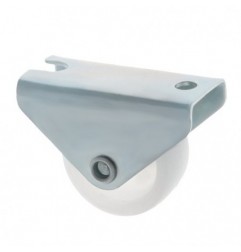 AMIG 23995  
 Rueda fija mueble 1302  
 Ø30 mm  
 Nylon  
 Blanco