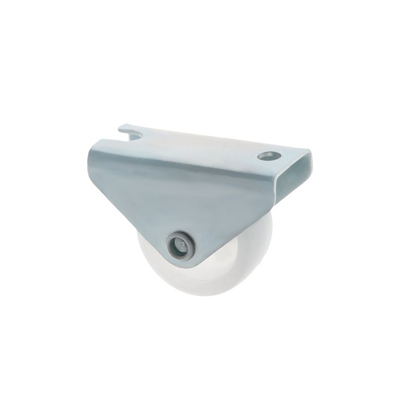 AMIG 23995  
 Rueda fija mueble 1302  
 Ø30 mm  
 Nylon  
 Blanco