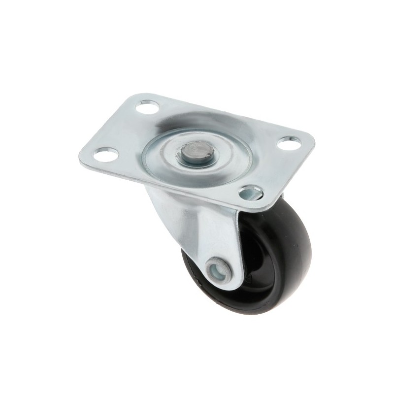 AMIG 23999  
 Rueda con pletina 1308  
 Ø30 mm  
 Nylon  
 Negro