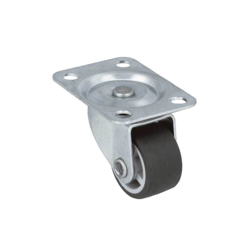 AMIG 24000  
 Rueda con pletina 1309  
 Ø25 mm  
 Goma  
 Gris