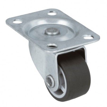 AMIG 24000  
 Rueda con pletina 1309  
 Ø25 mm  
 Goma  
 Gris