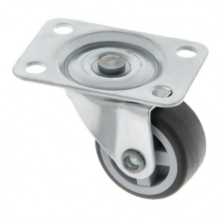 AMIG 24001  
 Rueda con pletina 1309  
 Ø30 mm  
 Goma  
 Gris