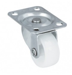 AMIG 24002  
 Rueda con pletina 1310  
 Ø25 mm  
 Nylon  
 Blanco