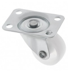 AMIG 24003  
 Rueda con pletina 1310  
 Ø30 mm  
 Nylon  
 Blanco