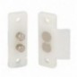 AMIG 24018  
 Contacto puerta 2P  
 48 x 16 mm  
 Nylon  
 Blanco