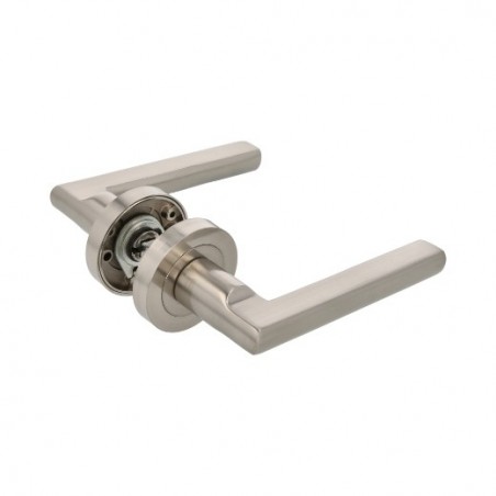 AMIG 24024  
 Manilla con roseta MAI RX  
 Ø52 mm  
 Aluminio  
 Níquel cepillado