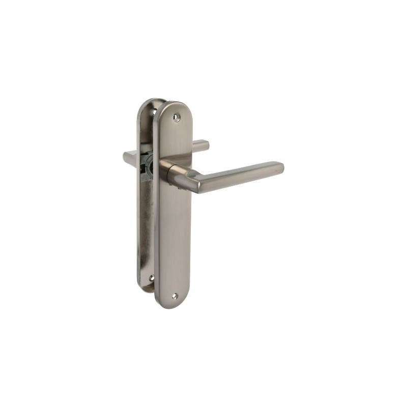 AMIG 24025  
 Manilla con placa MAI PB  
 240 x 45 mm  
 Aluminio  
 Níquel cepillado
