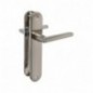 AMIG 24025  
 Manilla con placa MAI PB  
 240 x 45 mm  
 Aluminio  
 Níquel cepillado