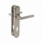 AMIG 24026  
 Manilla con placa MAI PB85  
 240 x 45 mm  
 Aluminio  
 Níquel cepillado