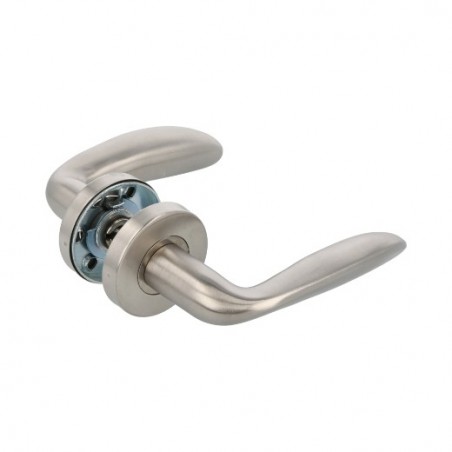 AMIG 24030  
 Manilla con roseta TARA  
 Ø53 mm  
 Acero inoxidable  
 Mate
