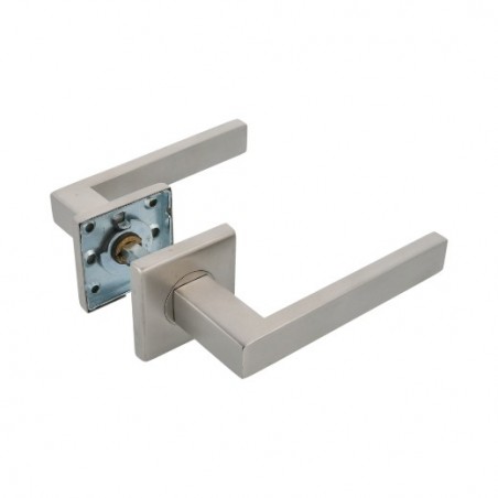 AMIG 24031  
 Manilla con roseta SUKI  
 54 x 54 mm  
 Acero inoxidable  
 Mate