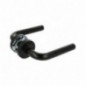 AMIG 24034  
 Manilla con roseta 4RX  
 Ø52 mm  
 Acero inoxidable  
 Negro