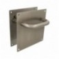 AMIG 24037  
 Manilla con placa 3C AMHYG  
 180 x 180 mm  
 Acero inoxidable 18/8  
 Mate