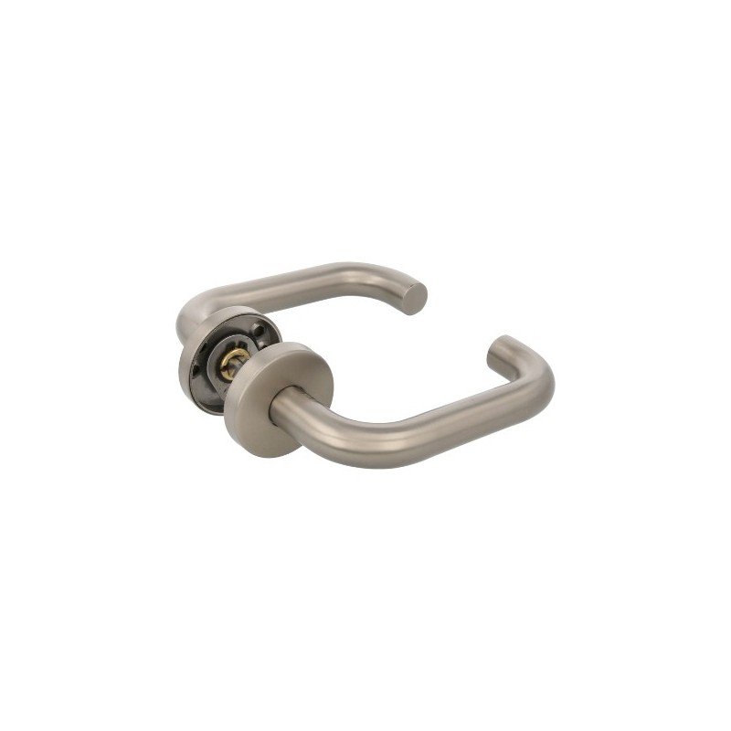 AMIG 24045  
 Manilla con roseta 3RX AMHYG  
 Ø52 mm  
 Acero inoxidable 18/8  
 Mate
