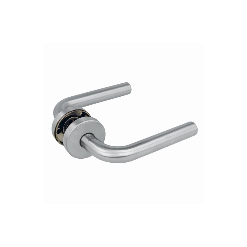 AMIG 24046  
 Manilla con roseta 4RX AMHYG  
 Ø52 mm  
 Acero inoxidable 18/8  
 Mate