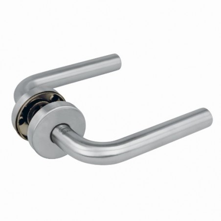 AMIG 24046  
 Manilla con roseta 4RX AMHYG  
 Ø52 mm  
 Acero inoxidable 18/8  
 Mate