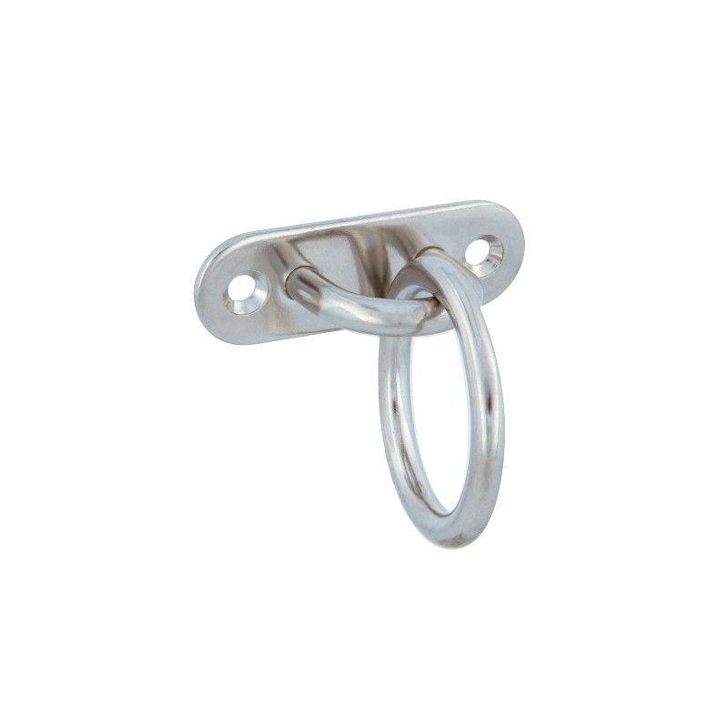 AMIG 24072  
 Placa amarre anilla 30167  
 60 x 20 mm  
 Acero inoxidable AISI 316  
 AISI 316