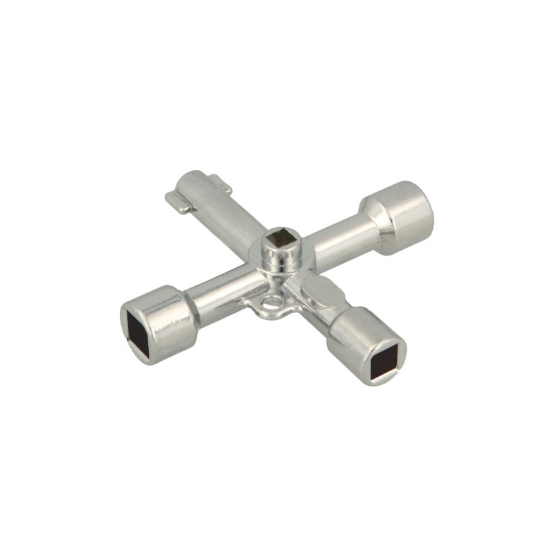 AMIG 24081  
 Llave contador universal 107  
 72 x 72 mm  
 Acero  
 Niquelado