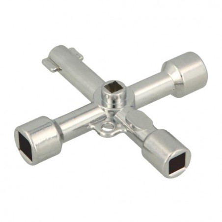 AMIG 24081  
 Llave contador universal 107  
 72 x 72 mm  
 Acero  
 Niquelado