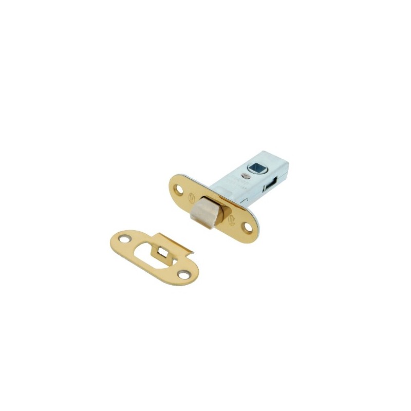 AMIG 24097  
 Picaporte 12R  
 60 mm  
 Acero  
 Latonado barnizado