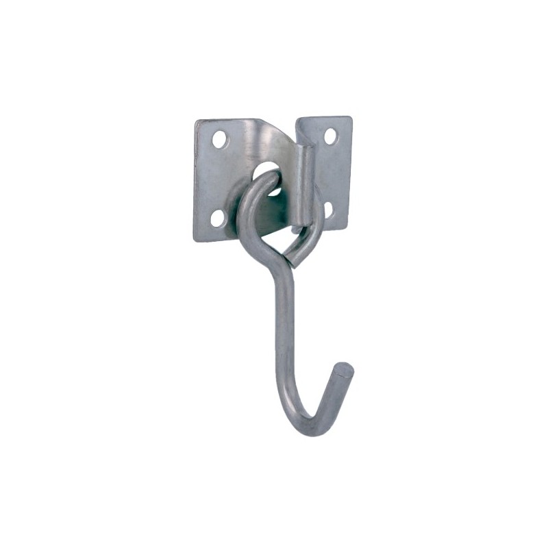 AMIG 24156  
 Placa con gancho móvil 509  
 69 x 45 mm  
 Acero  
 Zincado