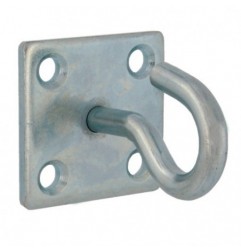 AMIG 24157  
 Placa con gancho fijo 510  
 50 X 50 X 5 mm  
 Acero  
 Zincado