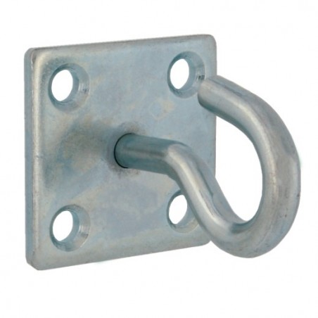 AMIG 24157  
 Placa con gancho fijo 510  
 50 X 50 X 5 mm  
 Acero  
 Zincado