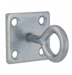 AMIG 24158  
 Placa con gancho cerrado 511  
 50 X 50 X 5 mm  
 Acero  
 Zincado