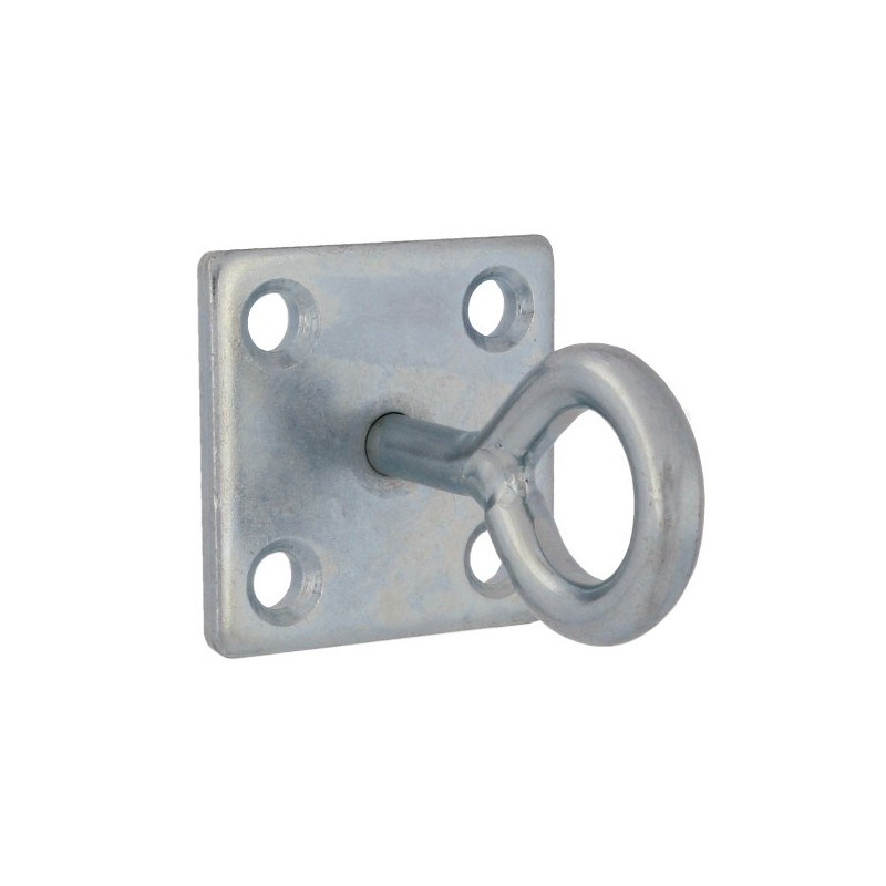 AMIG 24158  
 Placa con gancho cerrado 511  
 50 X 50 X 5 mm  
 Acero  
 Zincado