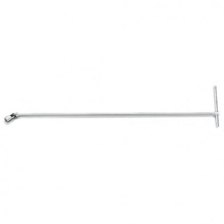 952L 14 Llave en T con vaso hexagonal articulado, modelo largo, cromada