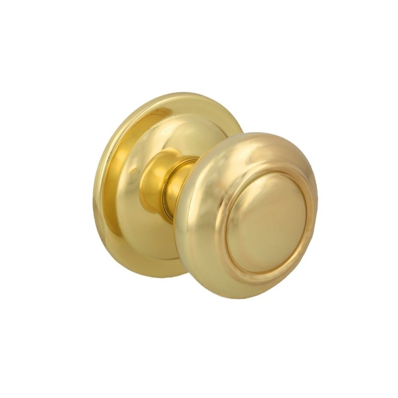 AMIG 24245  
 Pomo puerta de entrada 55  
 Ø70 mm  
 Acero  
 Latonado barnizado