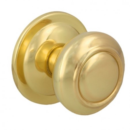 AMIG 24245  
 Pomo puerta de entrada 55  
 Ø70 mm  
 Acero  
 Latonado barnizado