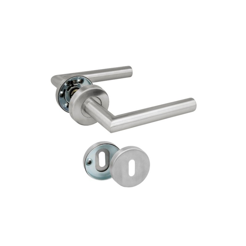 AMIG 24251  
 Manilla con roseta 7RGX  
 136 x Ø19 mm  
 Acero inoxidable  
 Mate