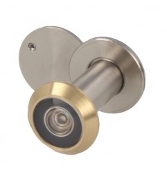 AMIG 24252  
 Mirilla para puerta 3  
 Ø14 35-60 mm  
 Latón  
 Oro/Cromo mate