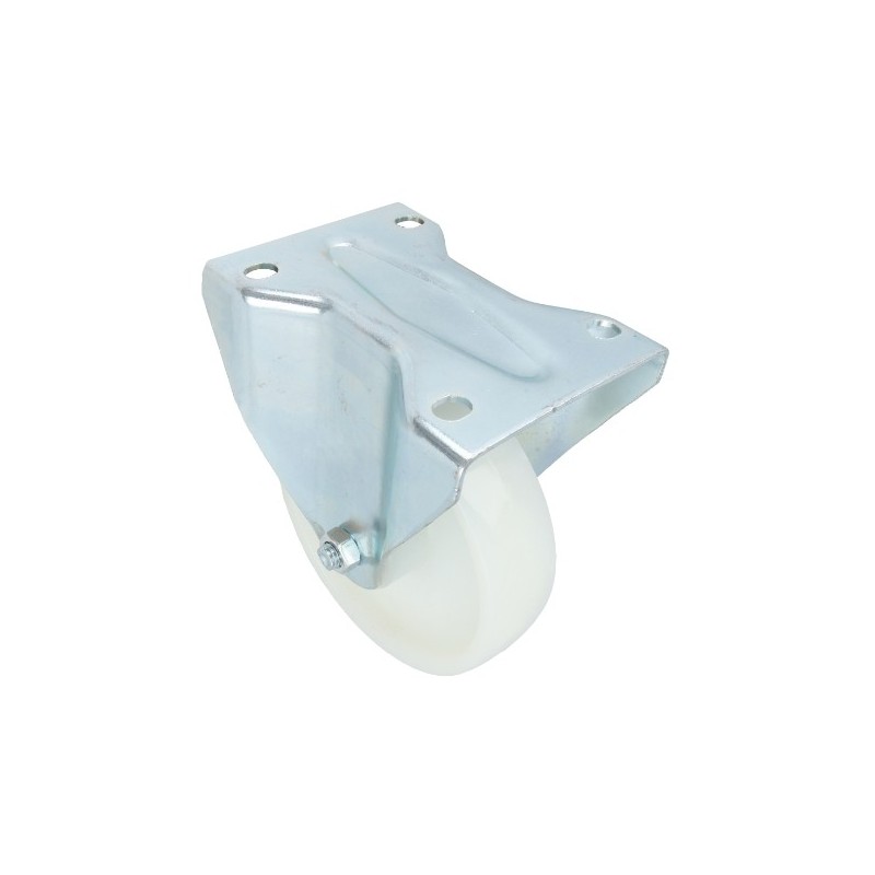 AMIG 24267  
 Rueda con pletina fija 2552  
 Ø150 mm  
 Nylon  
 Blanco