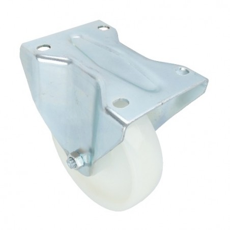 AMIG 24267  
 Rueda con pletina fija 2552  
 Ø150 mm  
 Nylon  
 Blanco