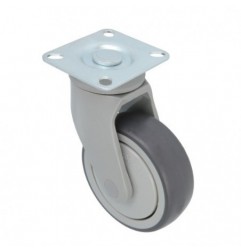 AMIG 24268  
 Rueda con pletina 2535  
 Ø100 mm  
 Goma  
 Gris